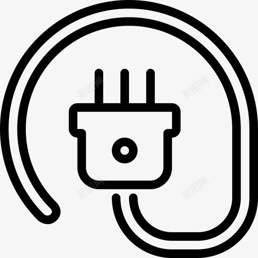 插头能量2线性图标svg_新图网 https://ixintu.com 插头 线性 能量2