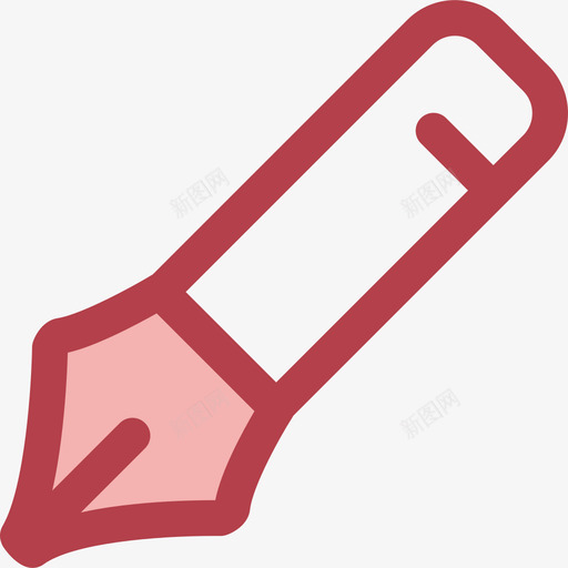 红笔和红笔图标svg_新图网 https://ixintu.com 红笔和红笔