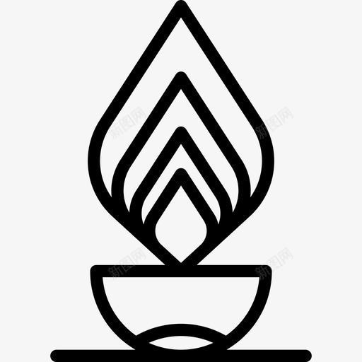 蜡烛排灯节元素3线性图标svg_新图网 https://ixintu.com 排灯节元素3 线性 蜡烛