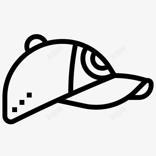 帽子棒球运动图标svg_新图网 https://ixintu.com 帽子 棒球 棒球线 运动