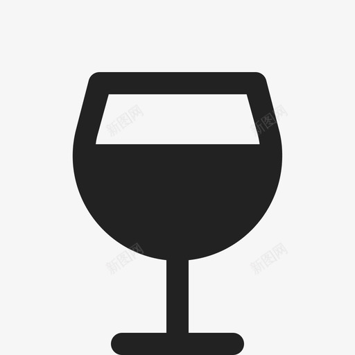 玻璃杯饮料葡萄酒图标svg_新图网 https://ixintu.com 玻璃杯 葡萄酒 饮料