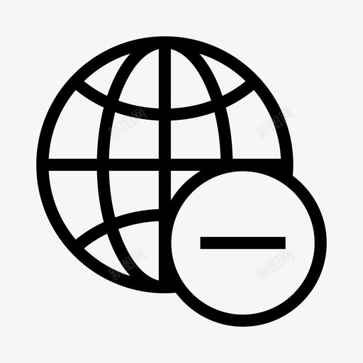 全局减号浏览器删除图标svg_新图网 https://ixintu.com 世界 全局减号 删除 浏览器 网络共享行