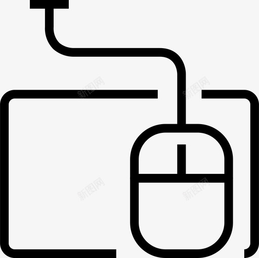 鼠标电脑设备图标svg_新图网 https://ixintu.com 办公室 电脑 细线图标收集办公室元素 设备 鼠标
