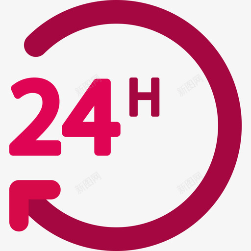 24小时物流配送扁平图标svg_新图网 https://ixintu.com 24小时 扁平 物流配送