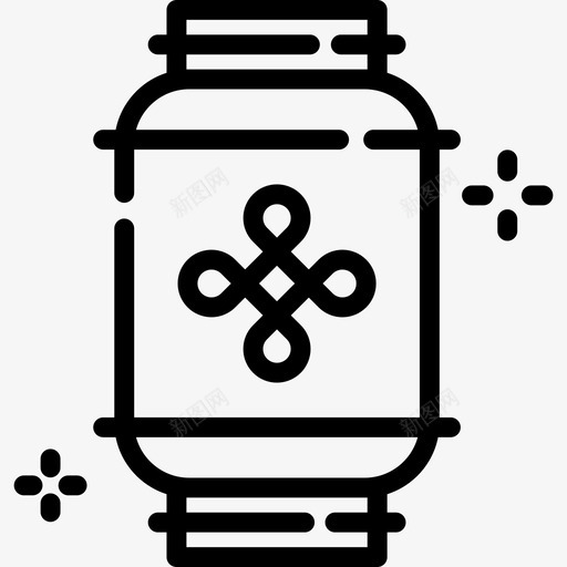 灯中国直线图标svg_新图网 https://ixintu.com 中国 灯 直线