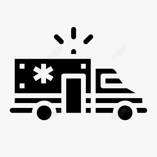 救护车急救车医疗车图标svg_新图网 https://ixintu.com 医疗车 固体运输车 急救车 救护车 运输车