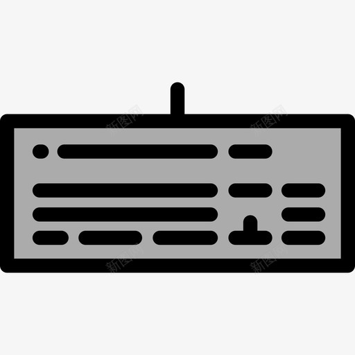 键盘电子设备8线性彩色图标svg_新图网 https://ixintu.com 电子设备8 线性彩色 键盘