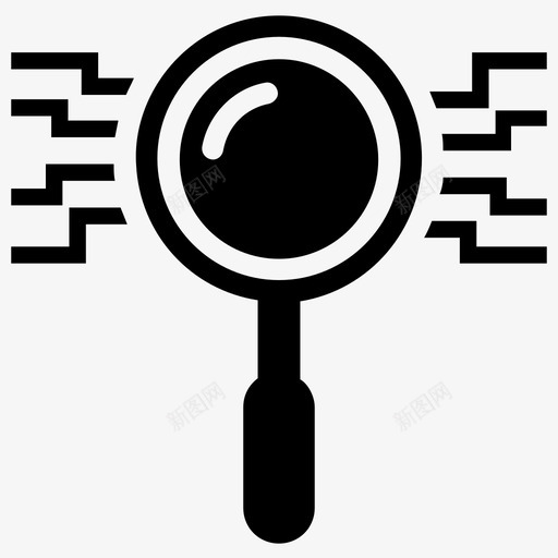 技术搜索网络空间放大镜图标svg_新图网 https://ixintu.com 人工智能字形图标 技术搜索 放大镜 网络空间