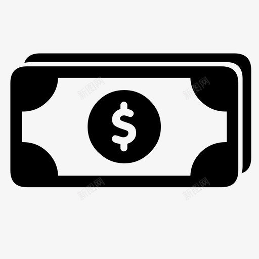 货币美元现金支付图标svg_新图网 https://ixintu.com 支付 现金 货币和储蓄 货币美元