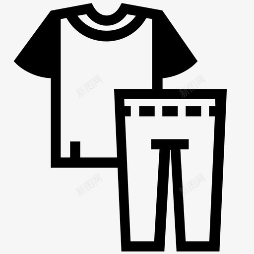 服装服装店套装图标svg_新图网 https://ixintu.com 套装 服装 服装店 衣服图标 衬衫 裤子
