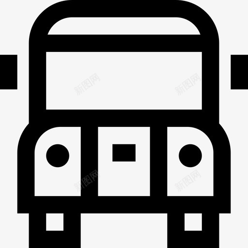 校车返校11直线图标svg_新图网 https://ixintu.com 校车 直线 返校11