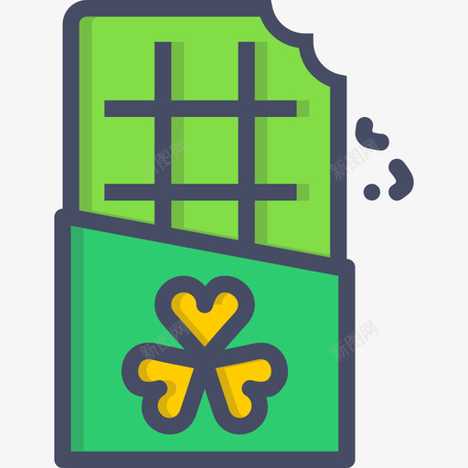 巧克力圣帕特里克节线性颜色图标svg_新图网 https://ixintu.com 圣帕特里克节 巧克力 线性颜色