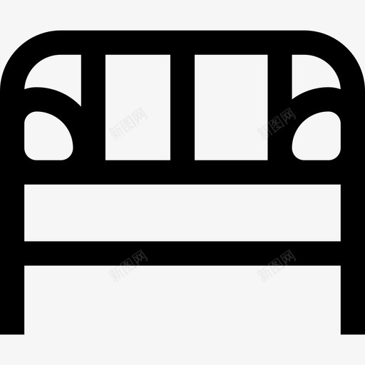 沙发床家具线性直线图标svg_新图网 https://ixintu.com 家具线性 沙发床 直线
