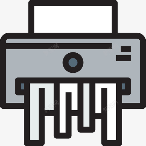 碎纸机办公设备2线性颜色图标svg_新图网 https://ixintu.com 办公设备2 碎纸机 线性颜色