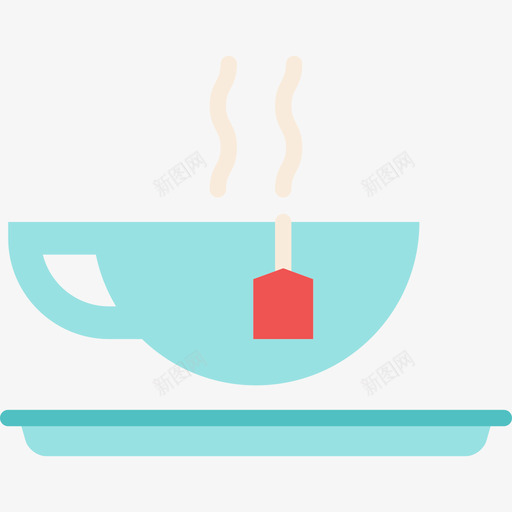茶杯咖啡厅2扁平图标svg_新图网 https://ixintu.com 咖啡厅2 扁平 茶杯