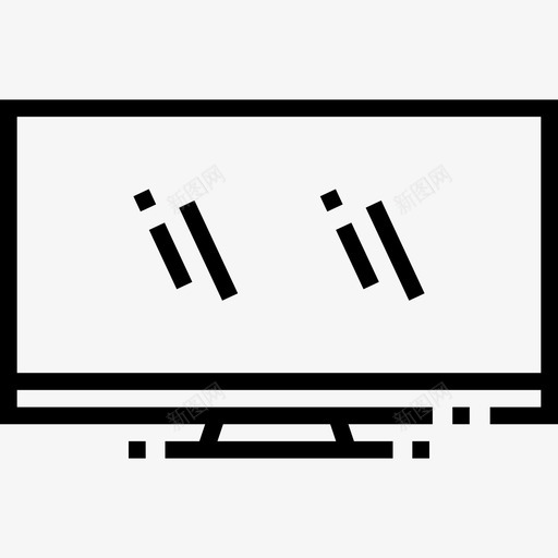 电视屏幕通信与媒体5线性图标svg_新图网 https://ixintu.com 电视屏幕 线性 通信与媒体5