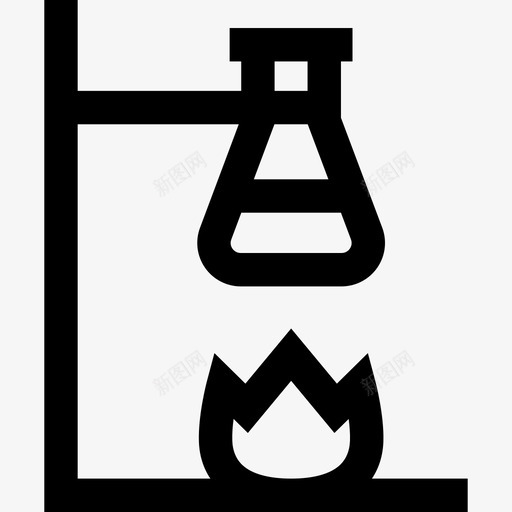 燃烧器实验室装置线性图标svg_新图网 https://ixintu.com 实验室装置 燃烧器 线性