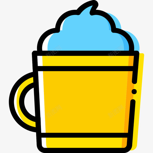 巧克力咖啡店10黄色图标svg_新图网 https://ixintu.com 咖啡店10 巧克力 黄色