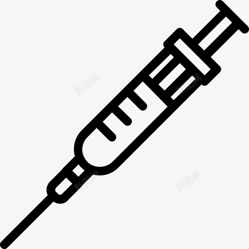 注射器科学8线性图标svg_新图网 https://ixintu.com 注射器 科学8 线性