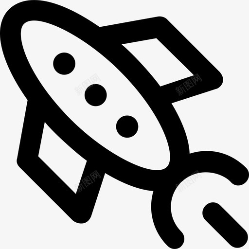 火箭飞船运输元件粗体圆形图标svg_新图网 https://ixintu.com 火箭飞船 粗体圆形 运输元件