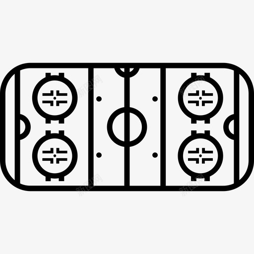 曲棍球场运动场直线图标svg_新图网 https://ixintu.com 曲棍球场 直线 运动场