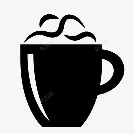 拿铁咖啡热饮料图标svg_新图网 https://ixintu.com 咖啡 咖啡图标集 拿铁 热饮料