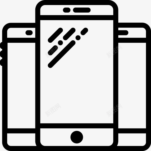 iPhone技术收集线性图标svg_新图网 https://ixintu.com iPhone 技术收集 线性