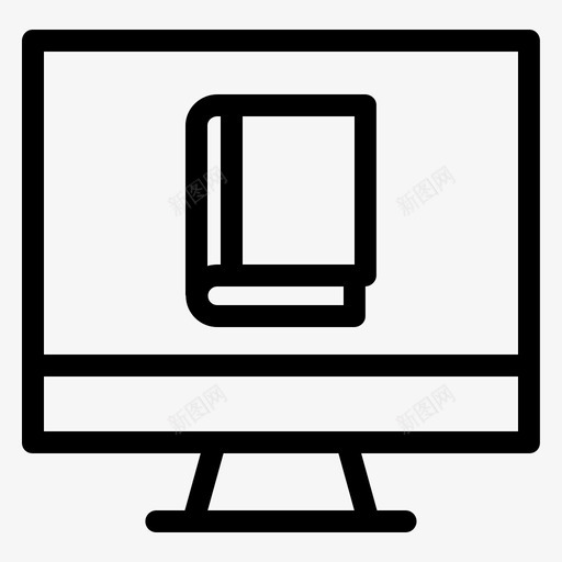 显示器计算机教育图标svg_新图网 https://ixintu.com 教育 显示器 计算机