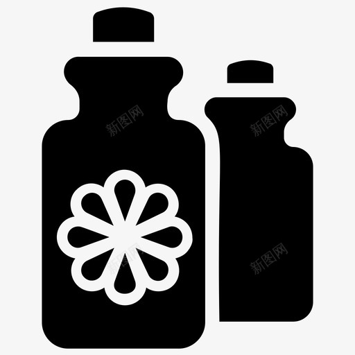 按摩油芳香油精油图标svg_新图网 https://ixintu.com 天然产品 按摩油 按摩符号 精油 芳香油 草本油