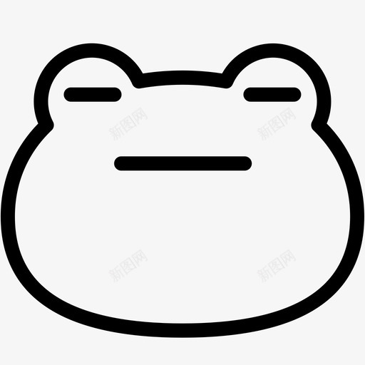 中性表情情绪图标svg_新图网 https://ixintu.com 中性 情绪 感觉 表情 青蛙 青蛙表情线