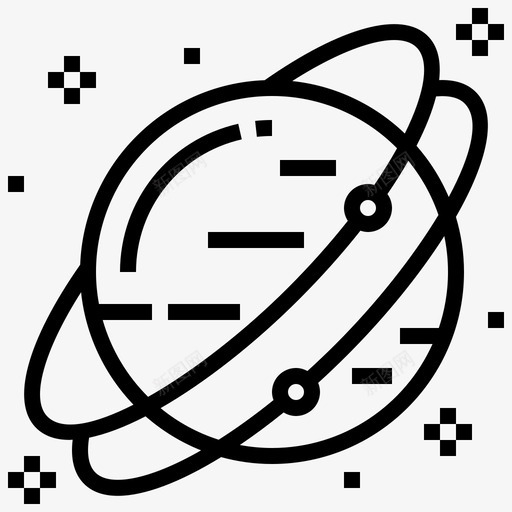 行星星系海王星图标svg_新图网 https://ixintu.com 太空 宇航技术线 恒星 星系 海王星 行星