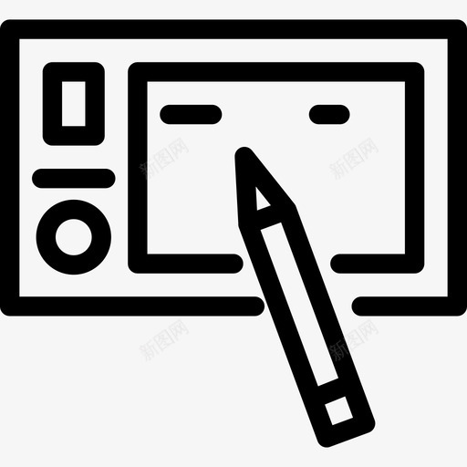 平板电脑图形工具线性图标svg_新图网 https://ixintu.com 图形工具 平板电脑 线性