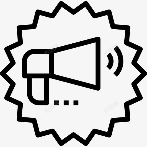 扩音器商业和商业线性图标svg_新图网 https://ixintu.com 商业和商业 扩音器 线性