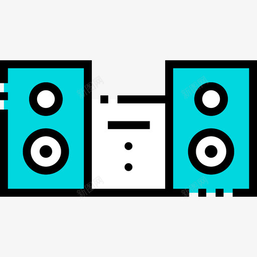 音箱通讯与媒体6线色图标svg_新图网 https://ixintu.com 线色 通讯与媒体6 音箱