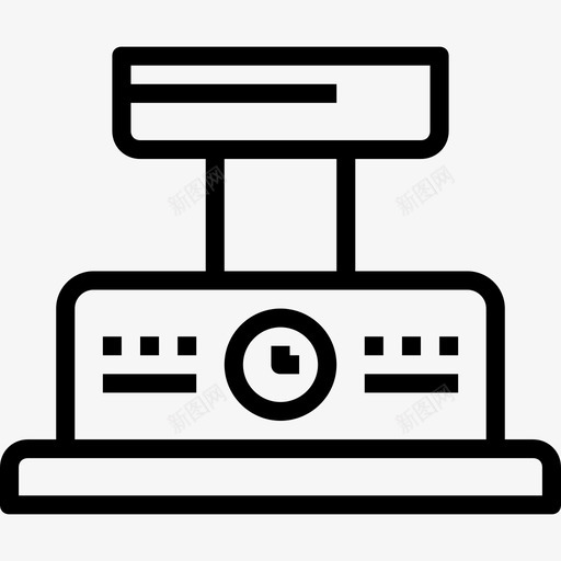 秤烹饪和厨房设备线性图标svg_新图网 https://ixintu.com 烹饪和厨房设备 秤 线性