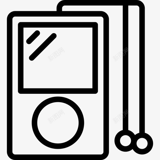 Ipod小工具2线性图标svg_新图网 https://ixintu.com Ipod 小工具2 线性