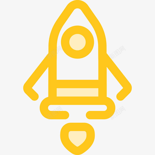 宇宙5号宇宙飞船黄色图标svg_新图网 https://ixintu.com 宇宙5号宇宙飞船 黄色