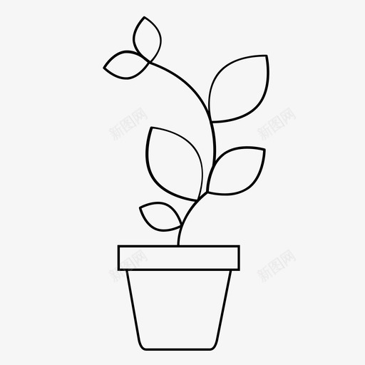 植物绿色生长图标svg_新图网 https://ixintu.com 植物 生长 绿色 自然 蔬菜