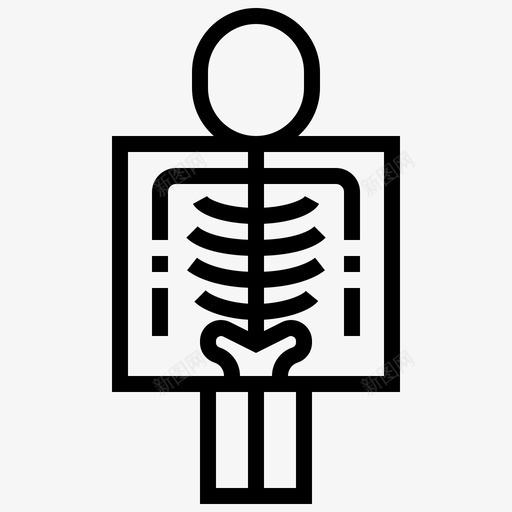 x光骨骼检查图标svg_新图网 https://ixintu.com x光 医疗 医疗线 拍X光线 检查 骨骼