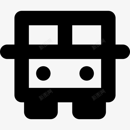 公共汽车运输要素直线图标svg_新图网 https://ixintu.com 公共汽车 直线 运输要素