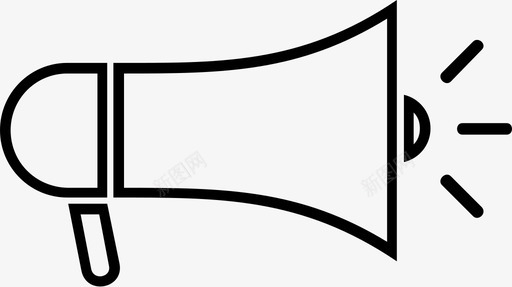 在线广告工具扩音器图标svg_新图网 https://ixintu.com 促销 在线 广告工具 扩音器