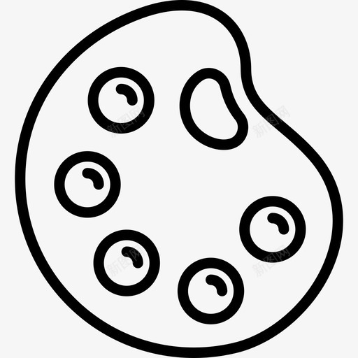 绘画调色板教育图标集合线性svg_新图网 https://ixintu.com 教育图标集合 线性 绘画调色板