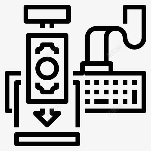 出纳柜台付款图标svg_新图网 https://ixintu.com 付款 出纳 商业和金融 商店 柜台 零售
