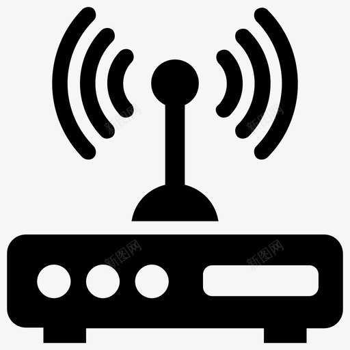 wifi路由器接入点wifi热点图标svg_新图网 https://ixintu.com wifi热点 wifi网络 wifi路由器 技术字形图标 接入点 无线
