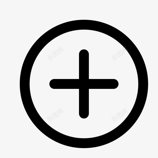 加号圆添加正图标svg_新图网 https://ixintu.com 加号圆 形状 正 添加 用户界面线图标集
