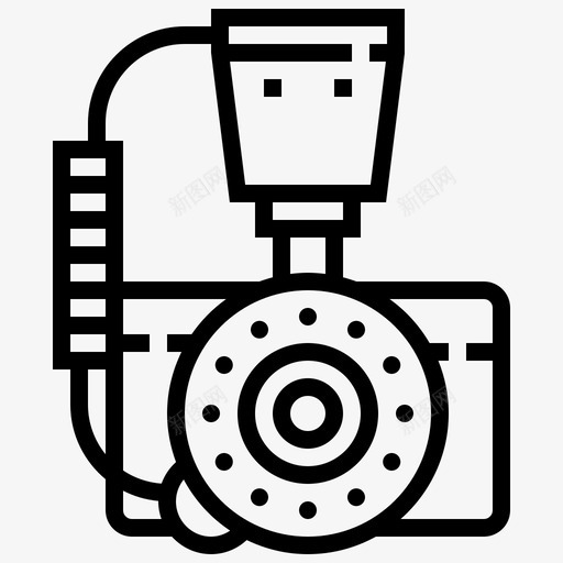 环形闪光灯相机微距图标svg_新图网 https://ixintu.com 微距 摄影 环形闪光灯 相机 相机及配件生产线
