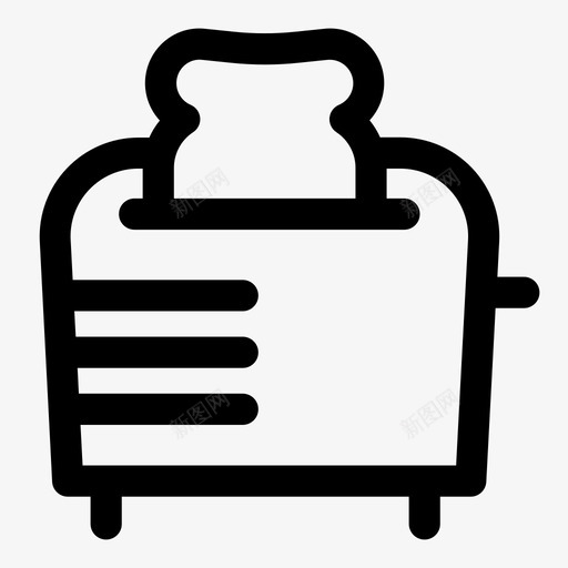 烤面包机用具面包图标svg_新图网 https://ixintu.com 切片 厨房 晨礼 烤面包机 用具 面包