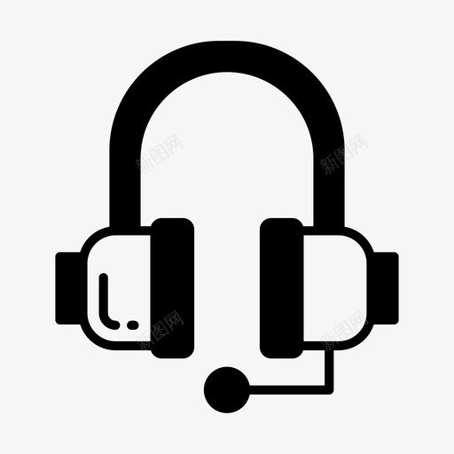 耳机通讯工具图标svg_新图网 https://ixintu.com 工具 耳机 通讯