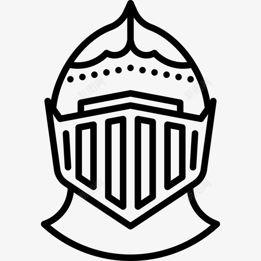 头盔中世纪偶像系列线状图标svg_新图网 https://ixintu.com 中世纪偶像系列 头盔 线状