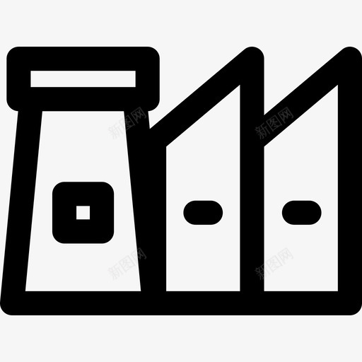 工厂商业和办公室9直线图标svg_新图网 https://ixintu.com 商业和办公室9 工厂 直线